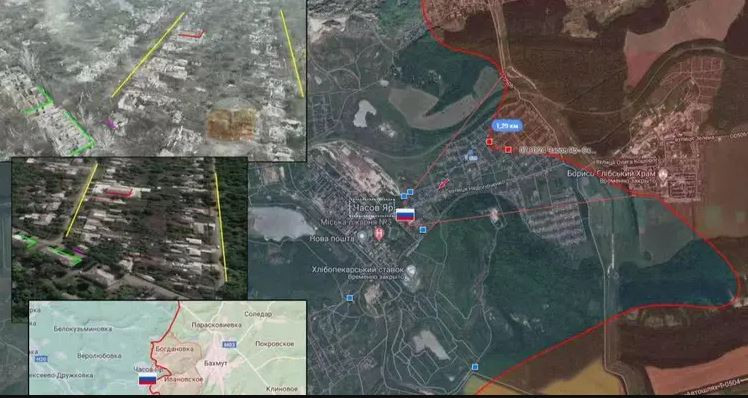 Lữ đoàn tình nguyện miền đông Nga, Lữ đoàn bộ binh cơ giới 200 và Lữ đoàn tác chiến đặc biệt số 88 của RFAF tiếp tục vượt qua đoạn kênh đào đi ngầm ở phía bắc và phía nam Chasov Yar, để củng cố đầu cầu theo hướng Stuboki. Sư đoàn dù 98 cũng đưa lực lượng ồ ạt vượt kênh đào, vào chiến đấu trong khu đô thị Chasov Yar.