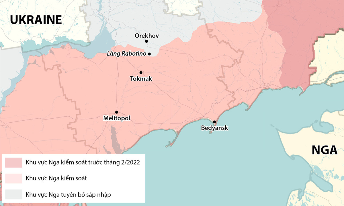 Hãng tin Nga RIA Novosti thì cho biết, Rabotino là ngôi làng có tính chất chiến lược, nằm trên tiền tuyến của tỉnh Zaporozhye, là một trong những mục tiêu mà Ukraine lên kế hoạch tái chiếm ngay trong ngày đầu tiên của cuộc phản công lớn vào đầu tháng 6/2023.
