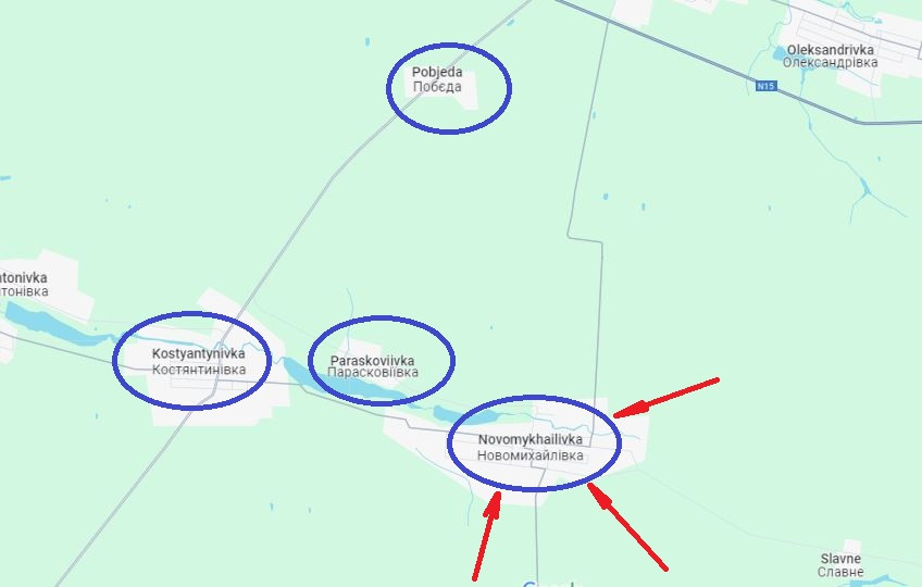 Ở hướng đông nam và phía nam Novomikhailovka, các đơn vị của Tập đoàn quân 68 của Nga, trong 6 ngày qua đã tiến công trên một khu vực chính diện rộng tới 2km, tiến đến độ sâu 1,2km; hiện đã áp sát vùng ngoại ô phía nam và đông nam của khu thị tứ này. 