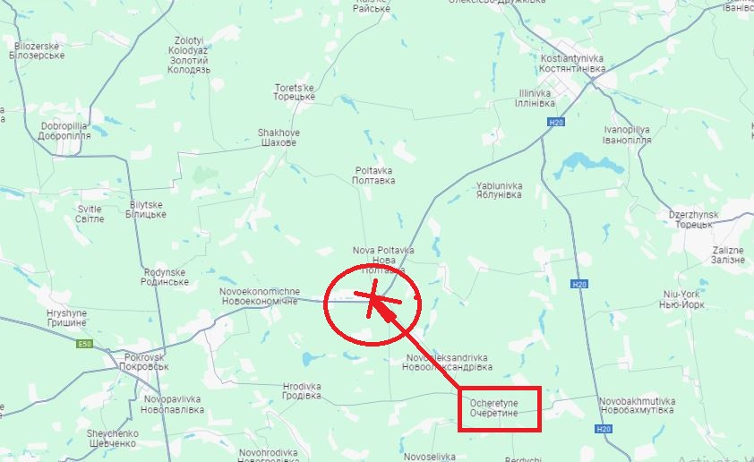 Hoặc Quân đội Nga có thể từ đầu cầu Ocheretine, cắt đường cao tốc T0504 ở đoạn từ thành phố Kostiantynivka tới Pokrovsk và cũng cắt đứt tuyến đường huyết mạch tiếp tế cho Kostiantynivka và Chasov Yar. Sau đó bao vây thành phố Kostiantynivka, hình thành gọng kìm bao vây Chasov Yar.