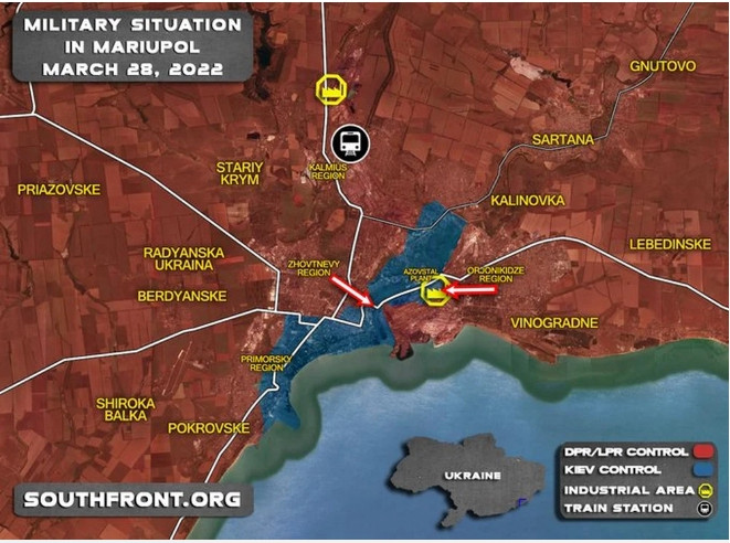 Dấu hiệu thành phố Mariupol sụp đổ, đã ngày càng rõ ràng hơn, vào lúc 14.30 (theo giờ Việt Nam), hãng thông tấn TASS của Nga dẫn nguồn từ Bộ Thông tin Cộng hòa Nhân dân Donetsk (DPR) tự xưng cho biết, trung tâm thành phố Mariupol, đã hoàn toàn nằm trong sự kiểm soát của dân quân DPR. 