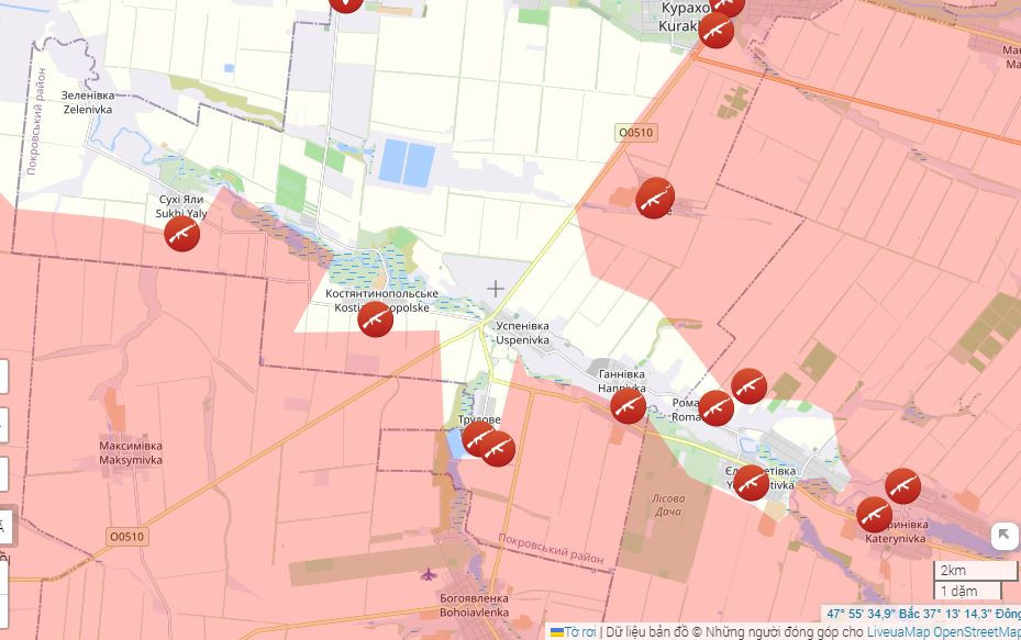 Ngày 26/11, trang Topwar đưa tin, Cụm Vostok sau khi chiếm giữ các vị trí ở phía đông làng Romanivka, đã tràn ngập hoàn toàn ngôi làng này. Làng Romanivka nằm ở trong tuyến phòng thủ dọc sông Sukhi Yaly, cùng với các làng như Ilyinka, Vesely Gai và Annovka. 