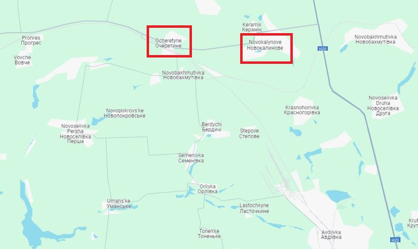 Vào ngày 4/1, cả phía Nga và Ukraine đều công nhận mũi xung kích của quân Nga gần tuyến đường sắt tới Ocheretino, cũng như gần Novokalinove. Rõ ràng, quân Nga không chỉ nhằm mục đích bao vây Avdiivka, mà còn đang tiến trên một mặt trận rộng lớn về phía Mirnograd.