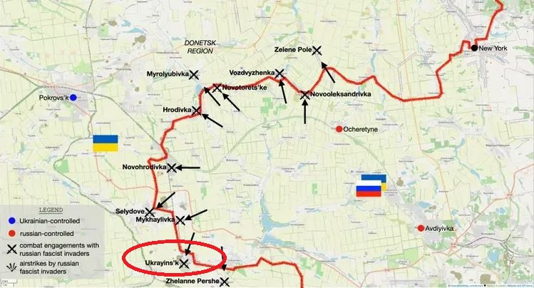 Tin vui đến với Quân đội Nga từ hướng Pokrovsk, thị trấn chiến lược Ukrainsk đã hoàn toàn nằm dưới sự kiểm soát của Quân đội Nga. Đây là khu mỏ khai thác than lớn của Ukraine ở khu vực Donbass. Hôm nay, các binh sĩ của lữ đoàn bộ binh cơ giới độc lập số 114 đã cắm cờ trên trục thông gió của mỏ, nơi tàn quân của các đơn vị Ukraine đã bị tiêu diệt.