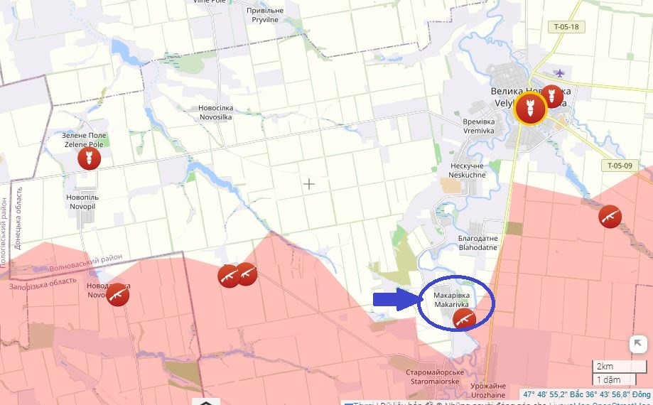 Tuy nhiên, về phía Veliko Novosilka, cục diện trận chiến lại diễn ra hoàn toàn khác. Quân đội Ukraine đã tái chiếm thành công Makarivka, mà Cụm Vostok của Nga mới chiếm được tuần trước. Chiến thắng này chắc chắn đã tiếp thêm sức sống mới cho tinh thần của Quân đội Ukraine.