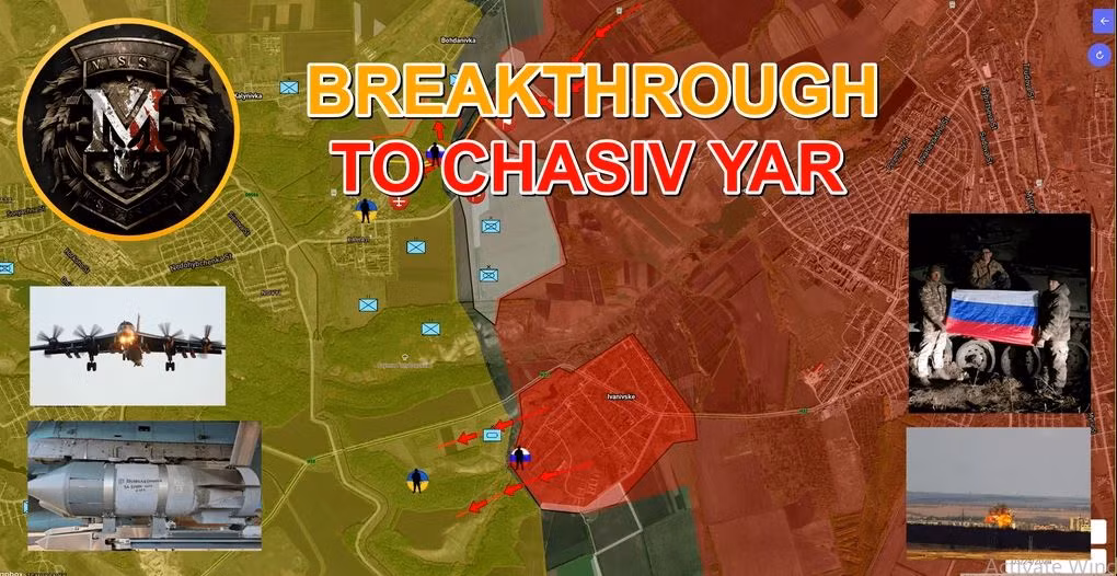 Đầu tháng 4, Quân đội Nga nhanh chóng tập trung một lượng lớn quân đến gần Chasov Yar, sau khi chiếm làng Ivanivske, nằm ở phía tây thành phố Bakhmut và ở phía nam Chasiv Yar, quân Nga đã tiến gần hơn Chasiv Yar. Trong cuộc phản công ngày 2/4, Ukraine thiệt hại hơn 250 binh sĩ và hai xe tăng.