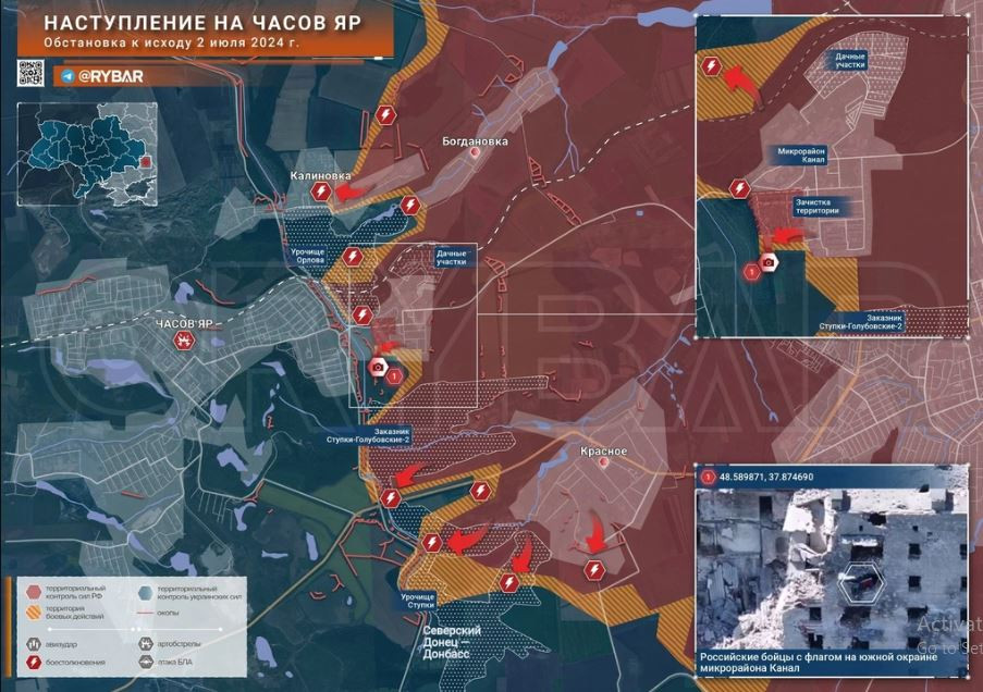 Bộ Tổng tham mưu Ukraine xác nhận rằng, các đơn vị của quân Nga bao gồm Lữ đoàn bộ binh cơ giới số 200 thuộc Quân đoàn 14 của Quân khu Leningrad đang tấn công về phía bắc làng Kalinovka, về phía đông (gần Ivanovsky) và về phía đông nam (gần Kleshcheevka). Phía nam Kleshcheevka, quân Ukraine vẫn đang cố gắng phản công, cố gắng giành lại các vị trí đã mất. (Nguồn ảnh: ISW, Southfront.press, Sputnik, CNN).