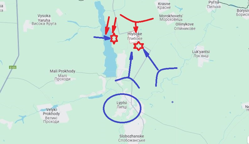 Ngoài ra, Quân đội Ukraine cũng cố gắng đổ bộ lên bờ hồ Travyanskoye qua đường thủy, nhưng bị xóa sổ hoàn toàn trước cuộc không kích của Lực lượng Không quân chiến thuật Nga. Chuỗi thất bại này cho thấy, giữa Quân đội Ukraine và Quân đội Nga vẫn còn khoảng cách lớn về trang bị và chiến thuật. 