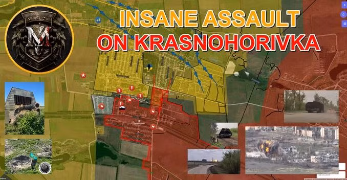 Ngày 27/7, Quân đội Nga đã treo cờ Nga ở phía bắc thị trấn Krasnogorivka, đánh dấu phần lớn thị trấn đã nằm dưới sự kiểm soát của Quân đội Nga. Mặc dù Quân đội Ukraine đã phát động phản công ở phía nam nhằm ngăn chặn cuộc tấn công phía bắc của Quân đội Nga, nhưng rõ ràng điều đó không thể thay đổi xu hướng chung tại thị trấn Krasnogorivka. 