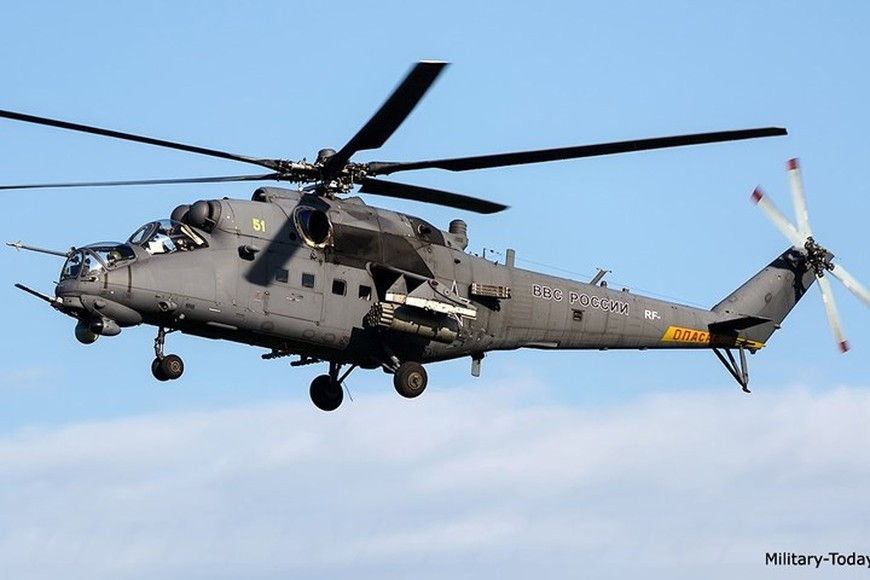 Mi-35M cũng trang bị các tính năng quan trọng từ trực thăng thế hệ mới, đặc biệt là Mi-28, bao gồm việc sử dụng cánh quạt đuôi hình chữ X có độ ồn thấp. Cùng với đó là sử dụng động cơ mới và cánh quạt bằng composite, giúp nâng cao đáng kể hiệu suất của trực thăng. Ảnh: Military Today.