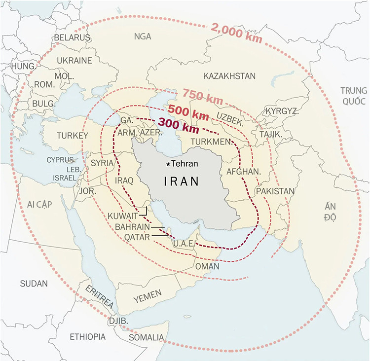 Theo các phân tích của các chuyên gia quân sự, khi tầm bắn tên lửa của Iran đạt tới 2.000 km, có thể dễ dàng bao phủ lãnh thổ Ả Rập Saudi và Ấn Độ; thậm chí vươn tới các quốc gia thành viên NATO ở Đông Âu như Romania.