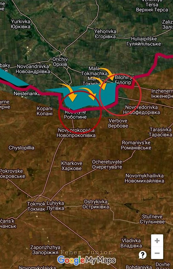 Nếu chọc thủng được phòng tuyến quân Nga tại Rabotino, Lữ đoàn 82 sẽ phát huy được sức cơ động và hỏa lực của mình để phát triển mũi tiến công sâu hơn tuyến phòng tuyến phía sau Nga, từ đó thọc sâu xuống vùng duyên hải đông nam và cắt đứt hành lang trên bộ nối vùng Donbass với bán đảo Crimea. 