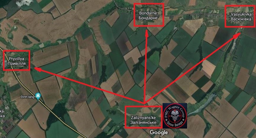 Ở phía bắc của đường cao tốc M-03, đây cũng là một khu vực quan trọng cho lối vào của vùng đất cao gần đó. Điều nguy hiểm hơn là làng Zaliznyansk chỉ cách ba khu dân cư lân cận là Vashukivka, Bondarnie và Previlia chưa đầy 2 km.