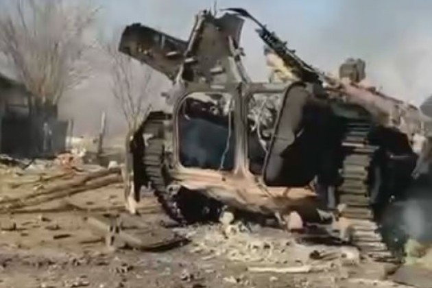 Đánh giá về số lượng cột khói bốc lên, dự đoán pháo binh của quân đội Nga đang tác chiến khá chặt chẽ. Đồng thời có thể thấy những chiếc xe bọc thép của Ukraine tại đây bị xé nát; điều này càng khẳng định hoạt động của Quân đội Ukraine tại đây thực sự rất khó khăn. 