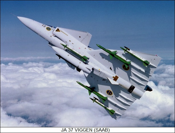 AJ 37 cũng được trang bị tên lửa dẫn đường chính xác tiến công mặt đất AGM-65 “Maverick” của Mỹ; về vũ khí tự vệ, AJ 37 có thể mang tên lửa tầm ngắn Rb 24 hoặc Rb 74 Sidewinder IR dẫn đường tầm nhiệt và sử dụng radar tấn công mặt đất ở chế độ không đối không hạn chế.