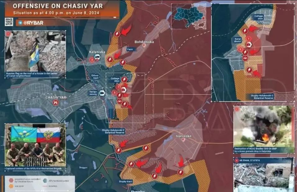 Để phối hợp với mặt trận Kharkov, trên các mặt trận khác, quân Nga liên tiếp chọc thủng tuyến phòng thủ của Ukraine, kiểm soát nhiều khu vực trọng điểm. Trong đó nổi bật là mặt trận Chasov Yar và Rabotino. 