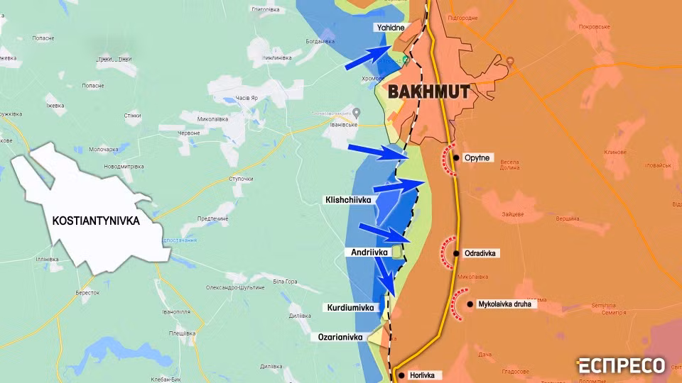 Cuối cùng, sau gần 5 tháng chiến tranh tiêu hao, quân Ukraine chỉ giành được thắng lợi khi chiếm được làng Klishchiivka và vùng điểm cao lân cận. Có thể nói, làng Klishchiivka cách Bakhmut 7 km đã trở thành chướng ngại vật rất lớn, không thể vượt qua đối với Quân đội Ukraine. 