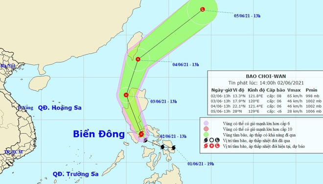 Du bao thoi tiet: Bao cap 8 hinh thanh gan Bien Dong