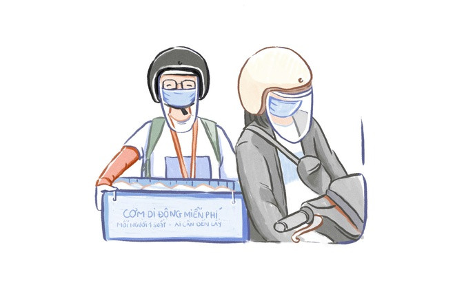 Những ngày qua, Vy nhận được tin nhắn khen ngợi và chia sẻ về bộ tranh. Nữ sinh nói những ai đang làm công tác chống dịch, có câu chuyện tử tế, đáng yêu muốn ghi lại làm kỷ niệm có thể gửi, cô sẵn sàng vẽ tặng.