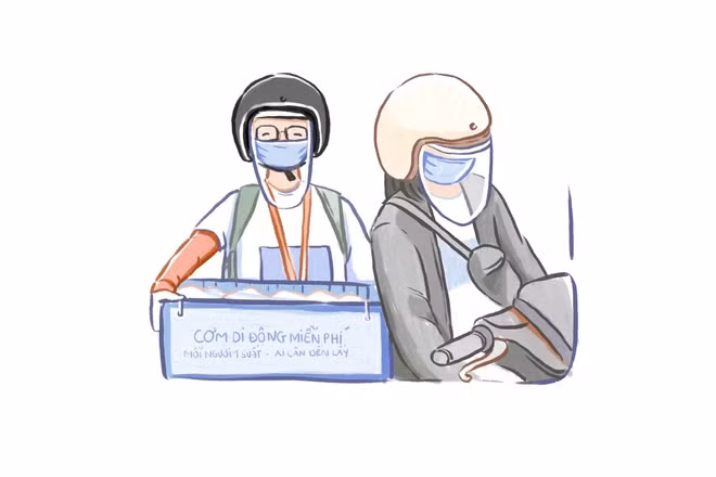 Những ngày qua, Vy nhận được tin nhắn khen ngợi và chia sẻ về bộ tranh. Nữ sinh nói những ai đang làm công tác chống dịch, có câu chuyện tử tế, đáng yêu muốn ghi lại làm kỷ niệm có thể gửi, cô sẵn sàng vẽ tặng.