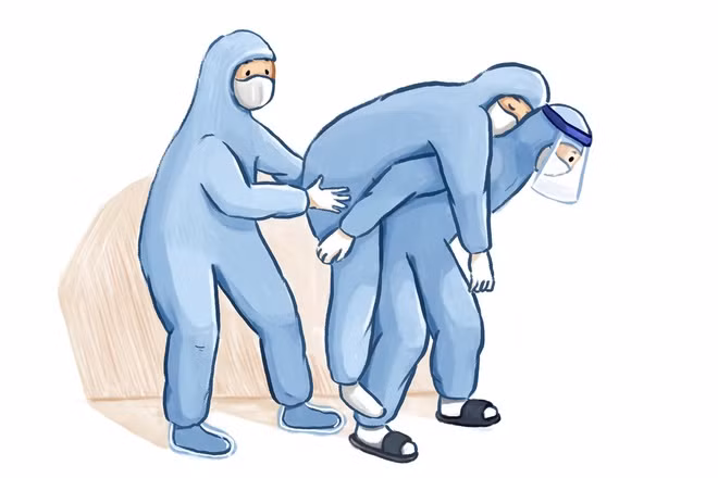 Nu sinh kien truc ve tranh tang luc luong chong dich