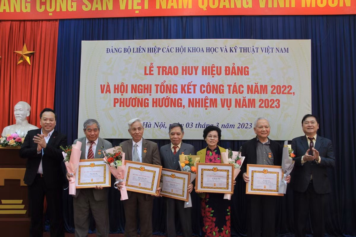 VUSTA trao Huy hieu Dang cho 29 dang vien-Hinh-2