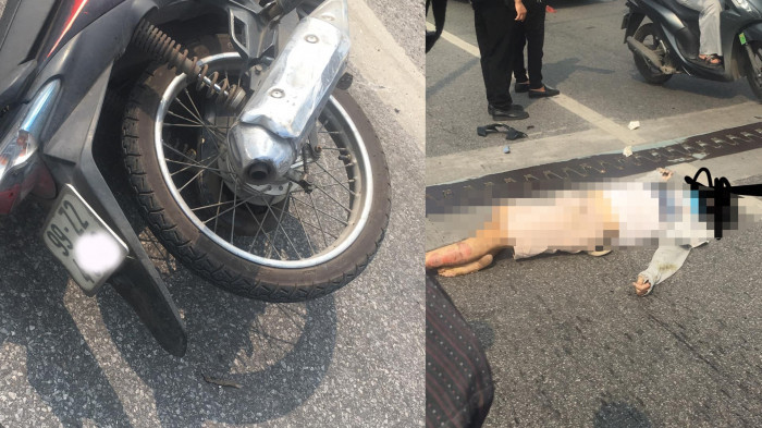 Nghi van nam tai xe xe may va vao cau Vinh Tuy tu vong