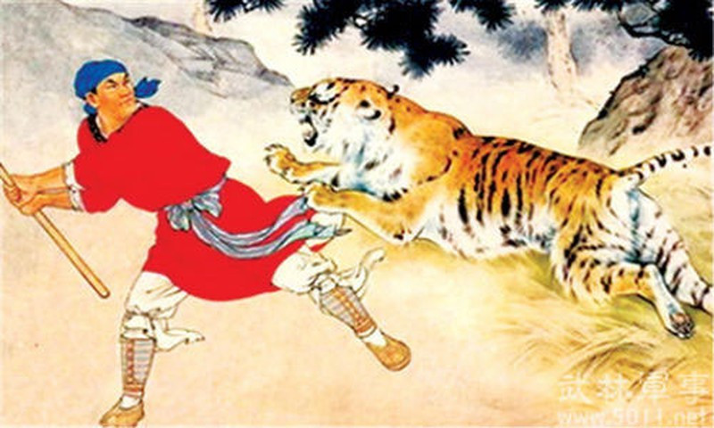 Bất chấp lời can ngăn của chủ quán, Võ Tòng uống rất nhiều rượu rồi cầm gậy đi lên núi để tìm con hổ "tác oai tác quái" khiến người dân sợ hãi.