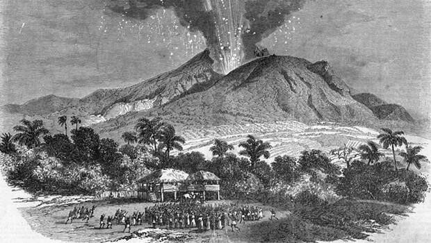 Hàng ngàn người trên mặt đất tử vong trong thảm họa núi lửa Pelée nên Auguste sống trong cảnh thiếu thức ăn suốt 4 ngày bởi không còn người tới đưa thức ăn hàng ngày. Dù vậy, gã vẫn còn nước để uống.