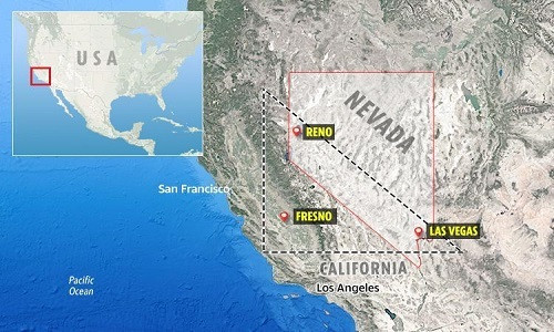 Khu vực “ tam giác quỷ” Nevada trải rộng từ Fresno, California tới Reno, Nevada và phía tây bang Arizona. Bên trong vùng đất bí ẩn này có một số địa điểm nổi tiếng như: thành phố Las Vegas, công viên quốc gia Yosemite, thung lũng Chết và Khu vực 51 - căn cứ quân sự tuyệt mật của Mỹ.