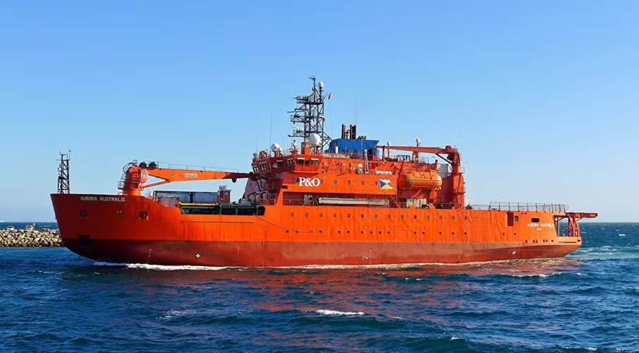 Tàu phá băng Aurora Australis của Australia là một trong những tàu phá băng mạnh nhất thế giới. Ảnh: WIKIPEDIA/ BAHNFREND.