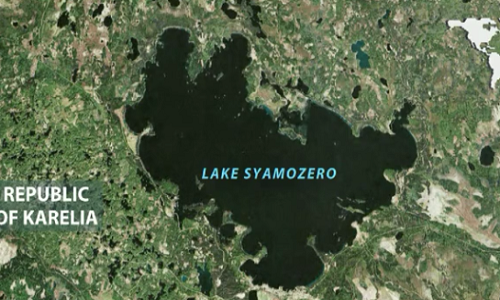 Vị trí hồ Syamozero trên bản đồ.