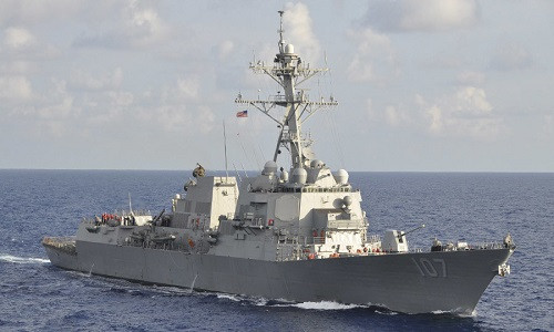 Tàu khu trục Mỹ USS Gravely. Ảnh Reuters.