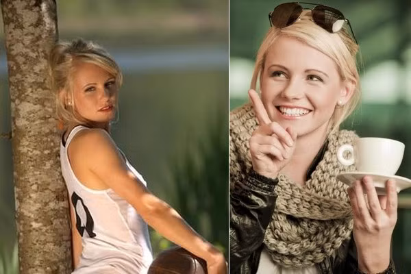 Nữ cầu thủ bóng đá Julia Simic đến từ Đức.