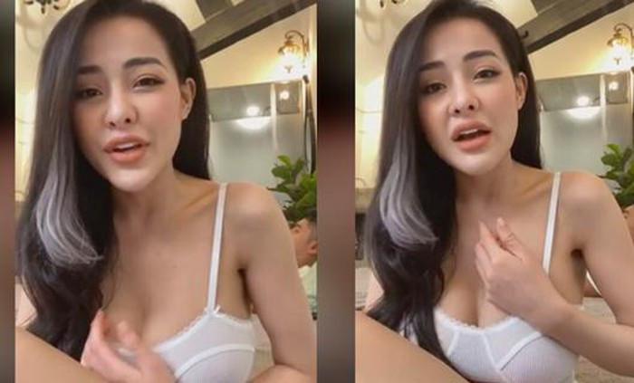 Trước nhiều chỉ trích từ dân mạng, hot girl Ngân 98 có ngay phản hồi trên trang cá nhân về những hình ảnh phản cảm đó bằng cách livestream sau buổi diễn.
