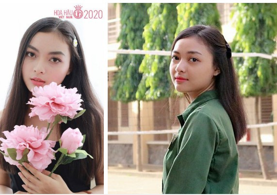 Thí sinh Trần Em Bi vẫn giữ trọn nhan sắc dù không cần trang điểm đậm hay để mặt mộc.