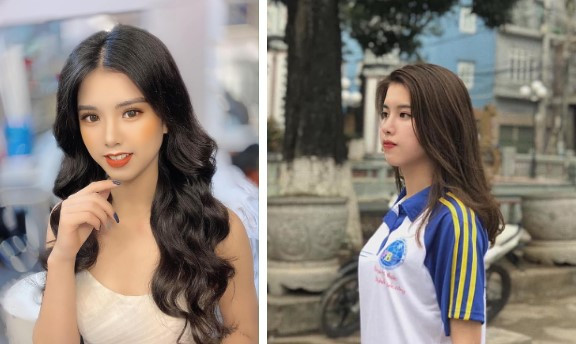 Dù trang điểm lên trông sắc sảo hơn, thế nhưng Đặng Phương Nhung khi đi học trang điểm nhẹ lại khiến dân mạng trầm trồ vì nét tự nhiên.