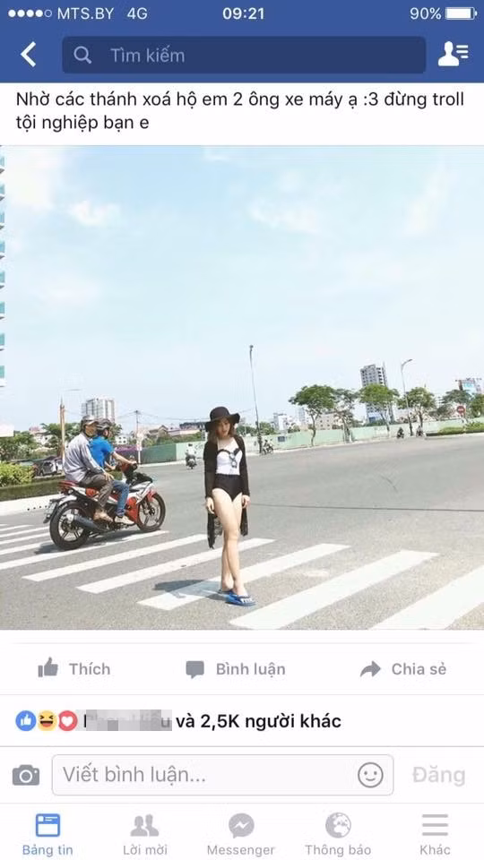 Bức ảnh đường phố của cô gái có vẻ ngoài xinh xắn nhưng chẳng may lại xuất hiện những nhân vật không mong muốn. Cô nàng đã lên mạng nhờ các cao nhân xóa hộ những thành viên bất đắc dĩ.