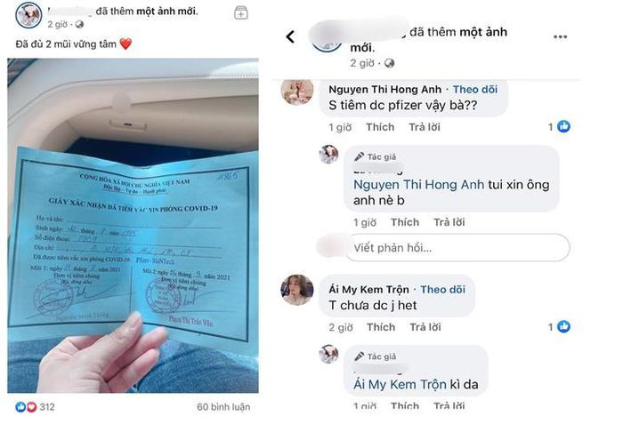 Co gai tiem vaccine nho 'xin ong anh' khong phai nguoi nha Pho Chu tich phuong