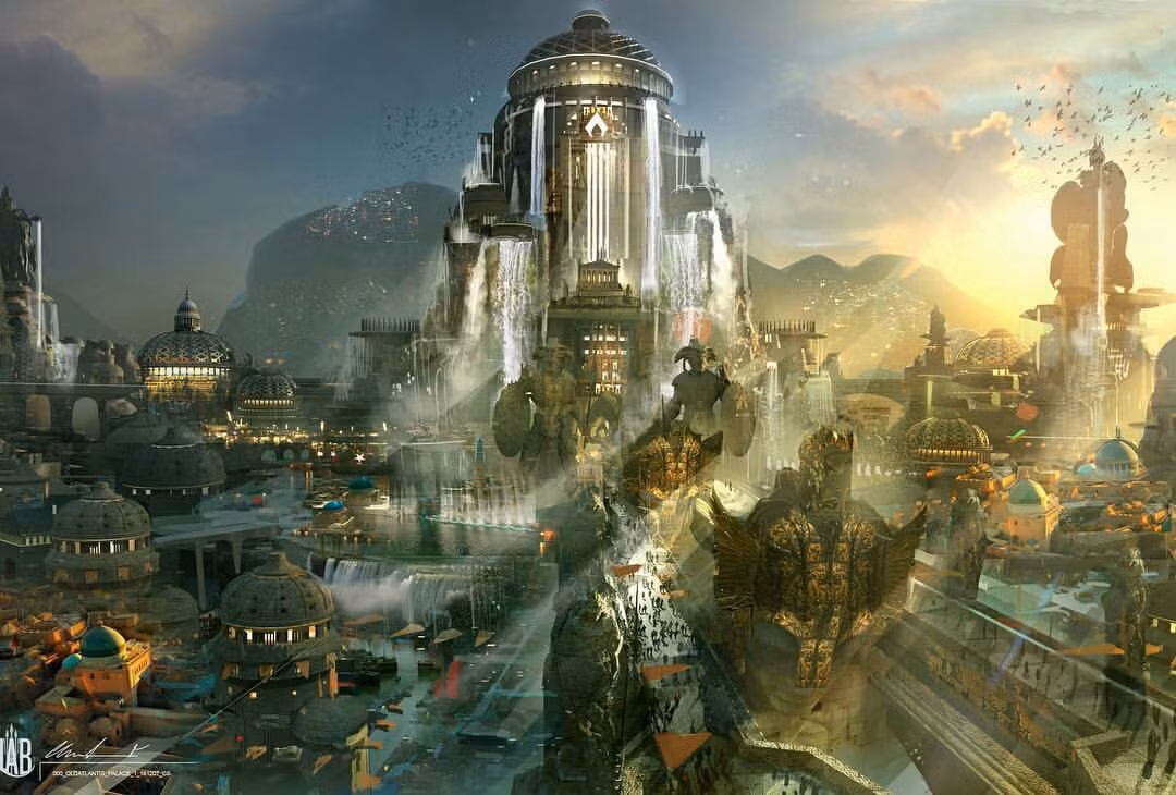 Theo Plato, Atlantis nằm trên một hòn đảo ở Đại Tây Dương. Thành phố này vô cùng giàu có và phát triển. Người dân có cuộc sống sung túc, ấm no. Thế nhưng, về sau, thành phố Atlantis biến mất bí ẩn với nguyên nhân được cho là bị đại dương "nuốt chửng".