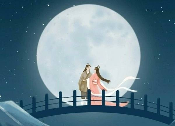 Trong khi đó, Chức Nữ là con gái út của Vương Mẫu Nương Nương - người chuyên dệt các đám mây ngũ sắc trên bầu trời. Chức Nữ vô tình gặp Ngưu Lang trong một lần xuống hạ giới. Về sau, hai người đem lòng cảm mến nhau và nên duyên vợ chồng, sống hạnh phúc bên nhau.