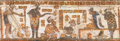 Chu sa là loại phẩm màu đặc biệt do người Maya chế tạo. Nó rất quý giá và thường được dùng trong các nghi lễ, trang trí các vật phẩm quý của hoàng tộc, quý tộc.