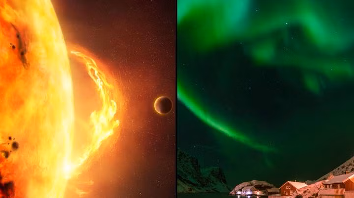 Khi năng lượng điện từ của Mặt trời tấn công từ quyển của chúng ta, các nguyên tử và phân tử trong bầu khí quyển của Trái đất trở nên tích điện và gây ra ảnh hưởng có thể nhìn thấy rõ ràng như: các hệ thống vô tuyến và radar trên khắp thế giới mất điện, lưới điện cũng có thể bị quá tải và mất điện.