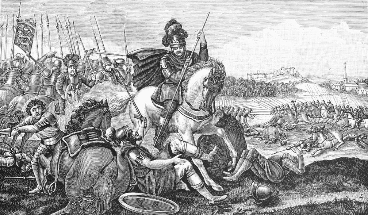 Khi đánh giáp lá cà với quân đội Anh, lực lượng Pháp tiếp tục chịu tổn thất lớn do quân số đông dồn một lúc về phía bẫy cọc và co cụm về một chỗ. Ngay cả khi cận chiến, binh sĩ Anh cũng chiến đấu hiệu quả hơn nhờ chiến thuật bao vây tấn công khiến kẻ địch hoảng loạn, mất phương hướng.