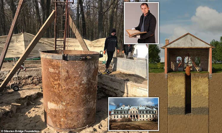 Mới đây, tổ chức phi lợi nhuận Silesian Bridge thông bao đã được cấp phép nâng một chiếc hộp "khủng" chôn giấu dưới khu vườn trong khuôn viên cung điện rộng 14 ha. Họ cho hay có thể đưa chiếc hộp lên mặt đất vào tháng 9 tới đây.