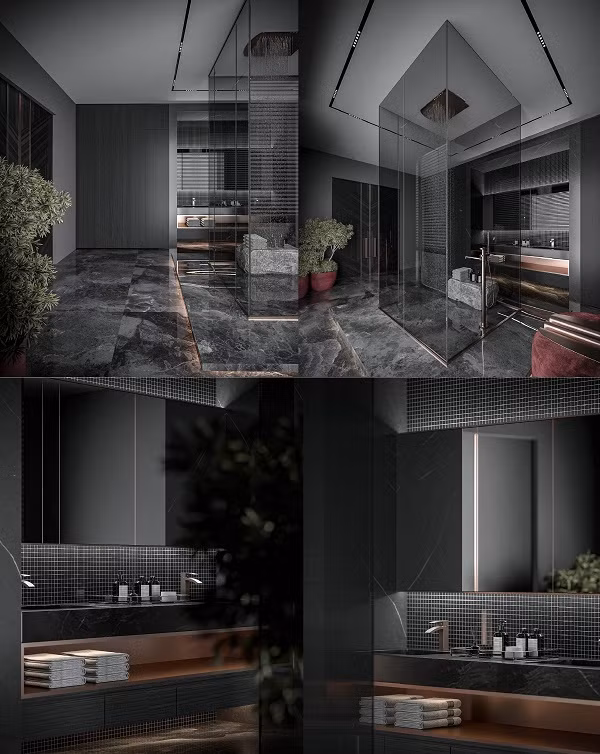 Tone màu đen với các bố trí nội thất đề cao được tính thẩm mỹ và nghệ thuật. "Một yêu cầu nghe thoáng qua có vẻ đơn giản nhưng để thực hiện hóa mong muốn của chủ nhà là một bài toán khó", kiến trúc sư Đình Quốc chia sẻ. 