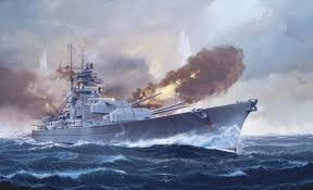 Vào tháng 5/1941, Bismarck chạm trán thiết giáp hạm Prince of Wales và tàu tuần dương hạng nặng HMS Hood của hải quân Anh.