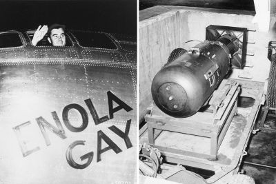 Không quân Mỹ đã cho ném quả bom “Little Boy" từ khoang máy bay ném bom B-29 "Enola Gay" ở độ cao 550m.