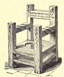 Trong đó, những người nói nhiều, hay cằn nhằn, trách mắng người khác và buôn bán không trung thực sẽ bị trừng phạt bằng " ghế sỉ nhục".