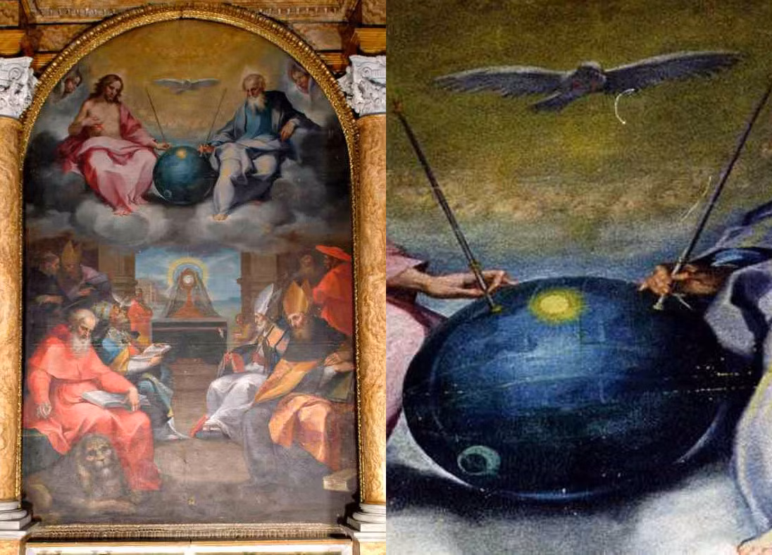 Chi tiết khiến mọi người kinh ngạc là một vật thể lạ hình cầu 2 chiếc que nhìn như... ăng-ten cắm ở trên. Người ta suy đoán có thể người ngoài hành tinh đã ghé thăm Trái đất và mang theo những công nghệ hiện đại. Mời độc giả xem video: Thụy Sỹ mở lớp dạy ngôn ngữ người ngoài hành tinh (nguồn: VTC14)